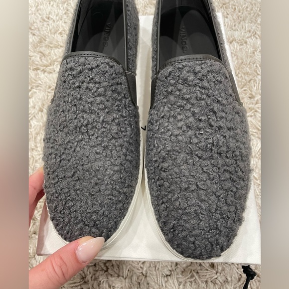 Vince. Blair 5 shearling sneaker charcoal - Picture 5 of 6